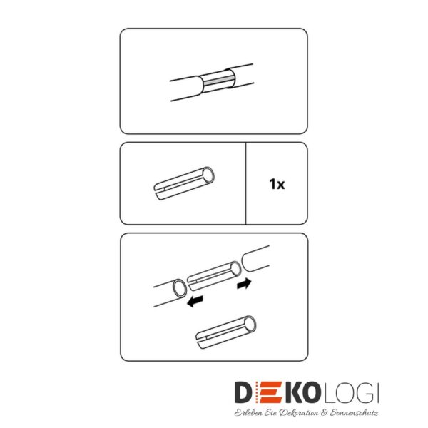 Verbinder für Gardinenstange Ø 28 mm – Weiß
