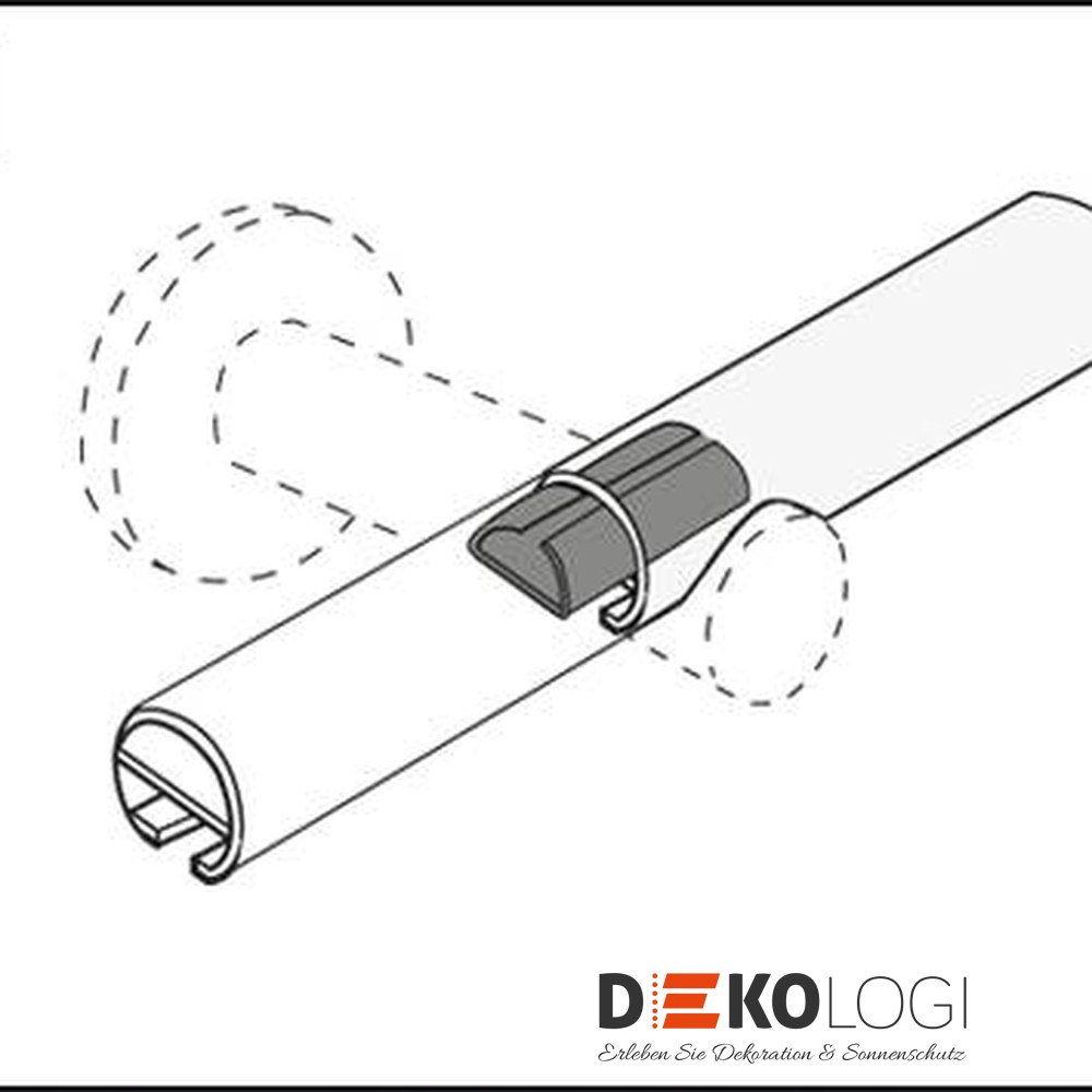 Verbinder für Gardinenstangen mit Innenlauf – Silber Innenlauf I Ø 16 mm
