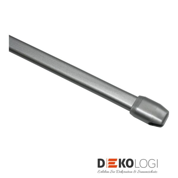 Vitragestange flachoval 11 mm – Silber-Matt