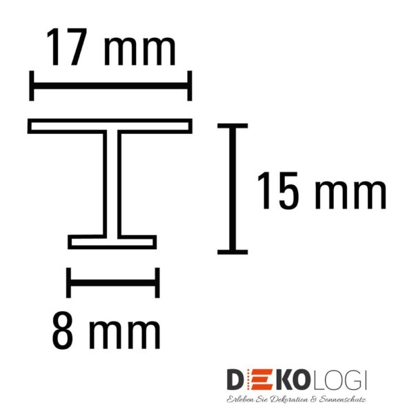 Vorhangschiene T-Schiene – Weiß