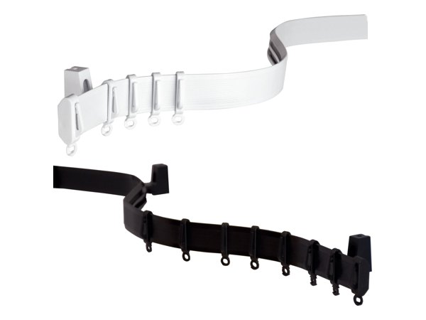 Vorhangschienen-Set Flexline in Weiß und Schwarz
