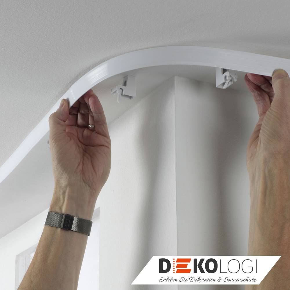 Vorhangschienen-Set Flexline – Weiß
