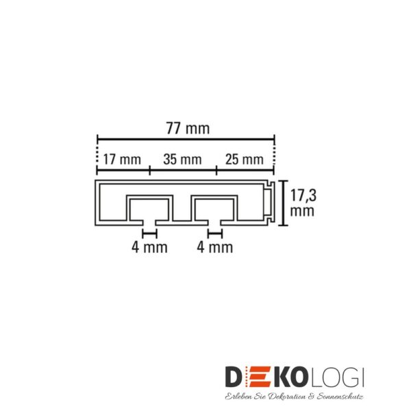 Vorhangschienen-Set GK2 2-Lauf – Weiß