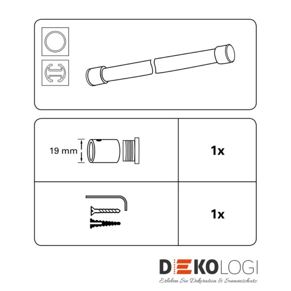 Wandlager Kira für Ø 19 mm – Champagner