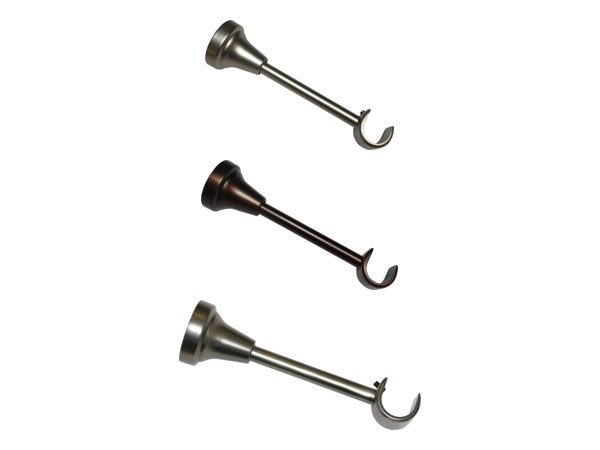 Wandträger Europa offen für Ø 19 mm in Silber-Satin, Bronze, Silber-Antik und Messing-Antik