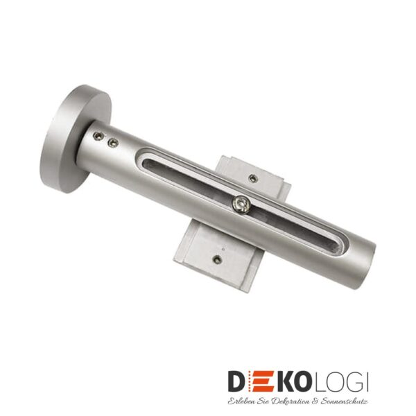 Wandträger für Flächenvorhangschiene 3-Lauf – Silber
