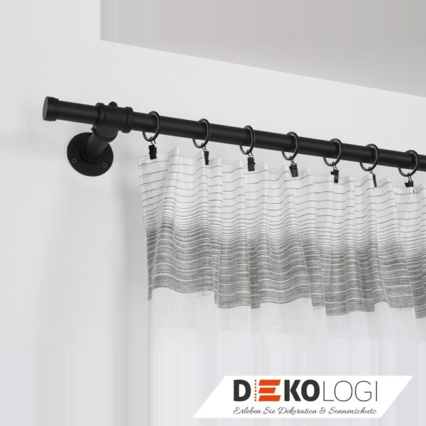 Wandträger Industrial Home für Ø 25 mm – Schwarz