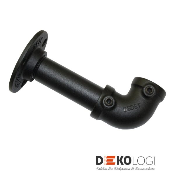 Wandträger Industrial Home für Ø 25 mm – Schwarz