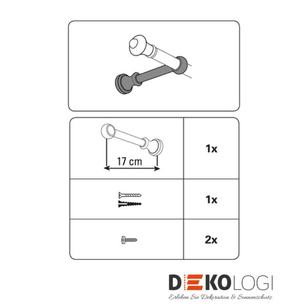 Wandträger Korfu geschlossen für Ø 28 mm – Weiß