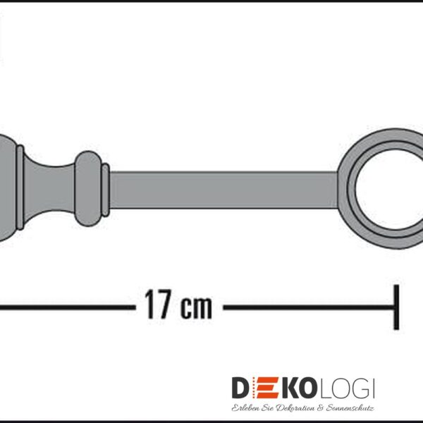 Wandträger Lugano geschlossen für Ø 28 mm – Natur