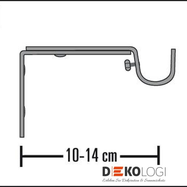Wandträger Memphis ausziehbar für Ø 16 mm – Edelstahl-Optik