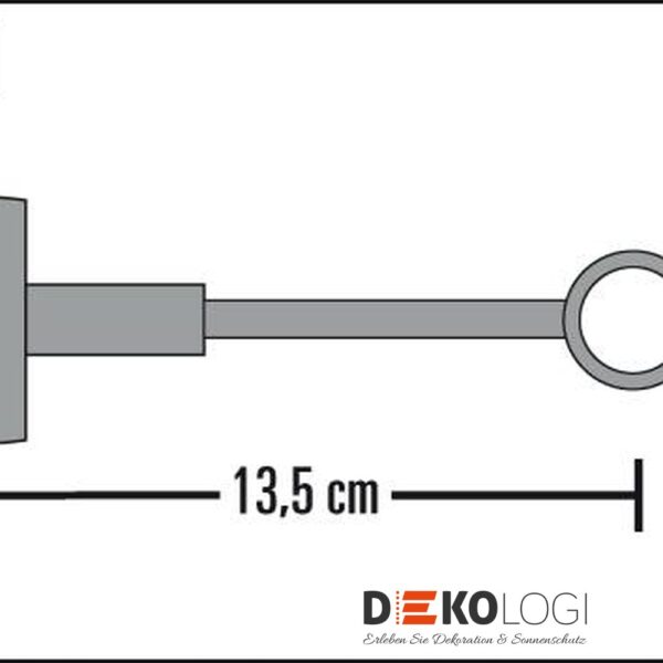 Wandträger Memphis geschlossen für Ø 16 mm – Edelstahl-Optik