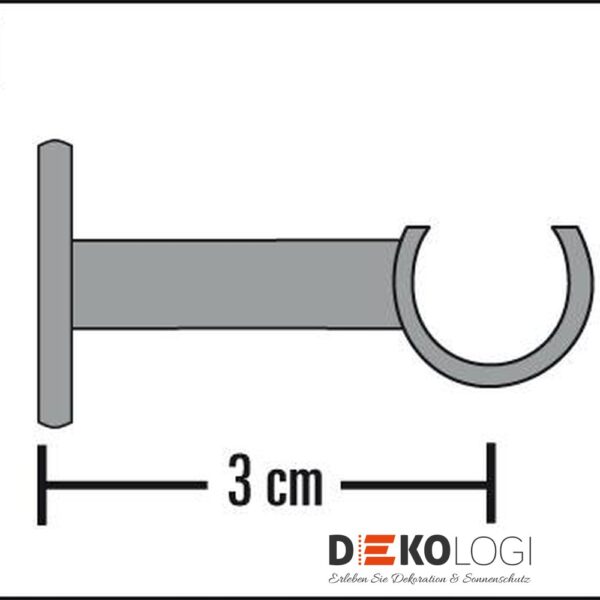 Wandträger New York kurz für Ø 12 mm – Edelstahl