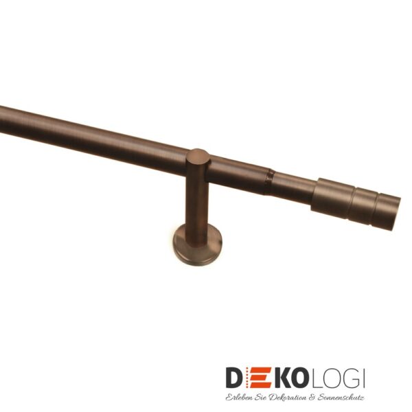 Gardinenstangen-Set Zylinder Ø 22/25 mm in Bronze