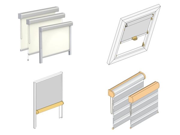 Stoffmuster für Seitenzugrollo, Dachfenster-Rollo, Nanorollo und Doppelrollo