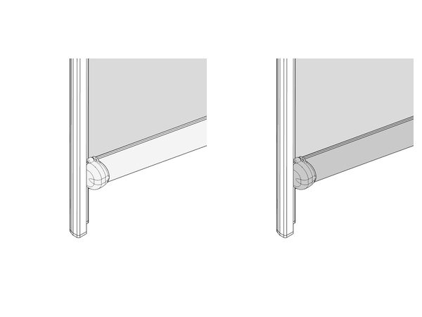 Nanorollo-Profile in Weiß und Grau
