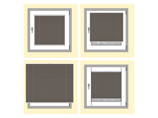 Montagearten: Glasleiste, Fensterrahmen, Wand und Klemmträger