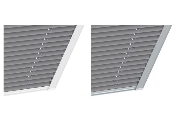 Führungsschienen in Weiß und Silber