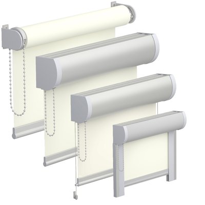 XL-Rollo in den Ausführungen Basis, Trägerprofil und Kassette