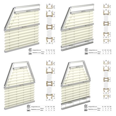 Plissee-Modelle für Fünfeck- und Sechseckfenster
