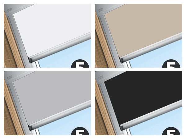 VELUX Verdunkelungsrollo DBL in Weiß, Beige, Grau und Schwarz