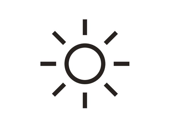Solarbetrieb: Sonnensymbol