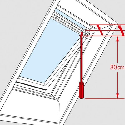 VELUX Bedienstange ZCZ 080 mit 80 cm am Schwingfenster