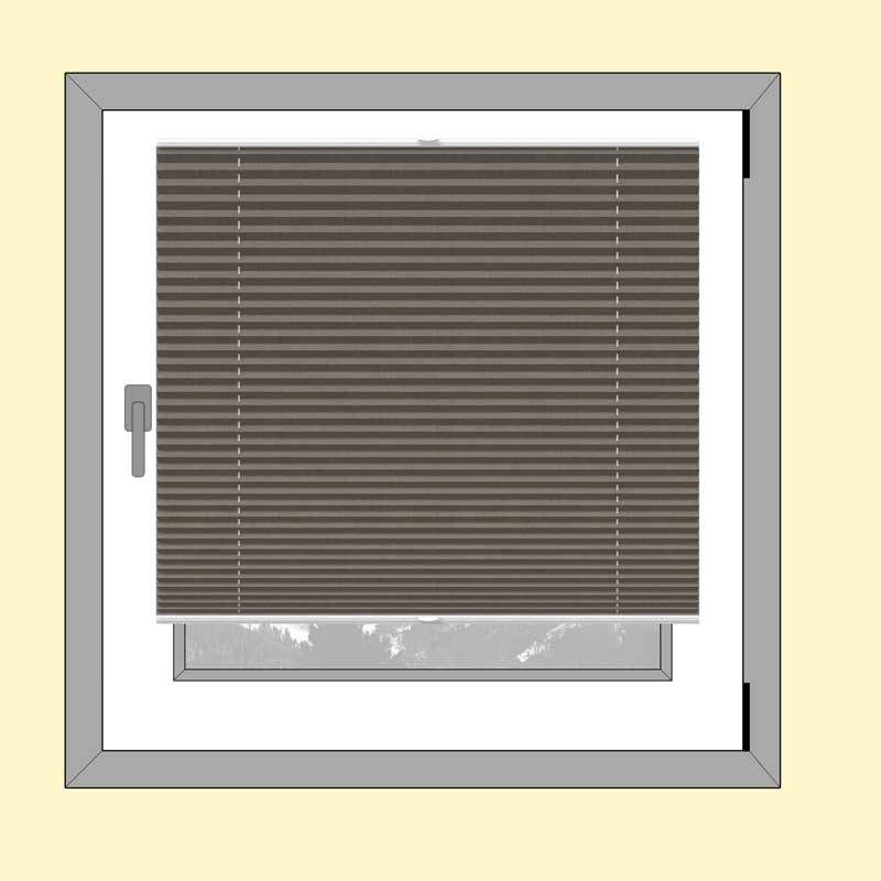 Am Fensterrahmen mit Wandwinkel