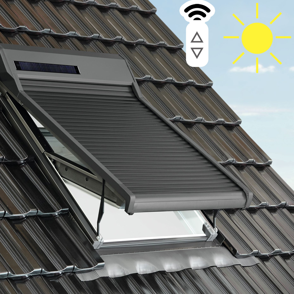 Außenrollladen Solar Funk